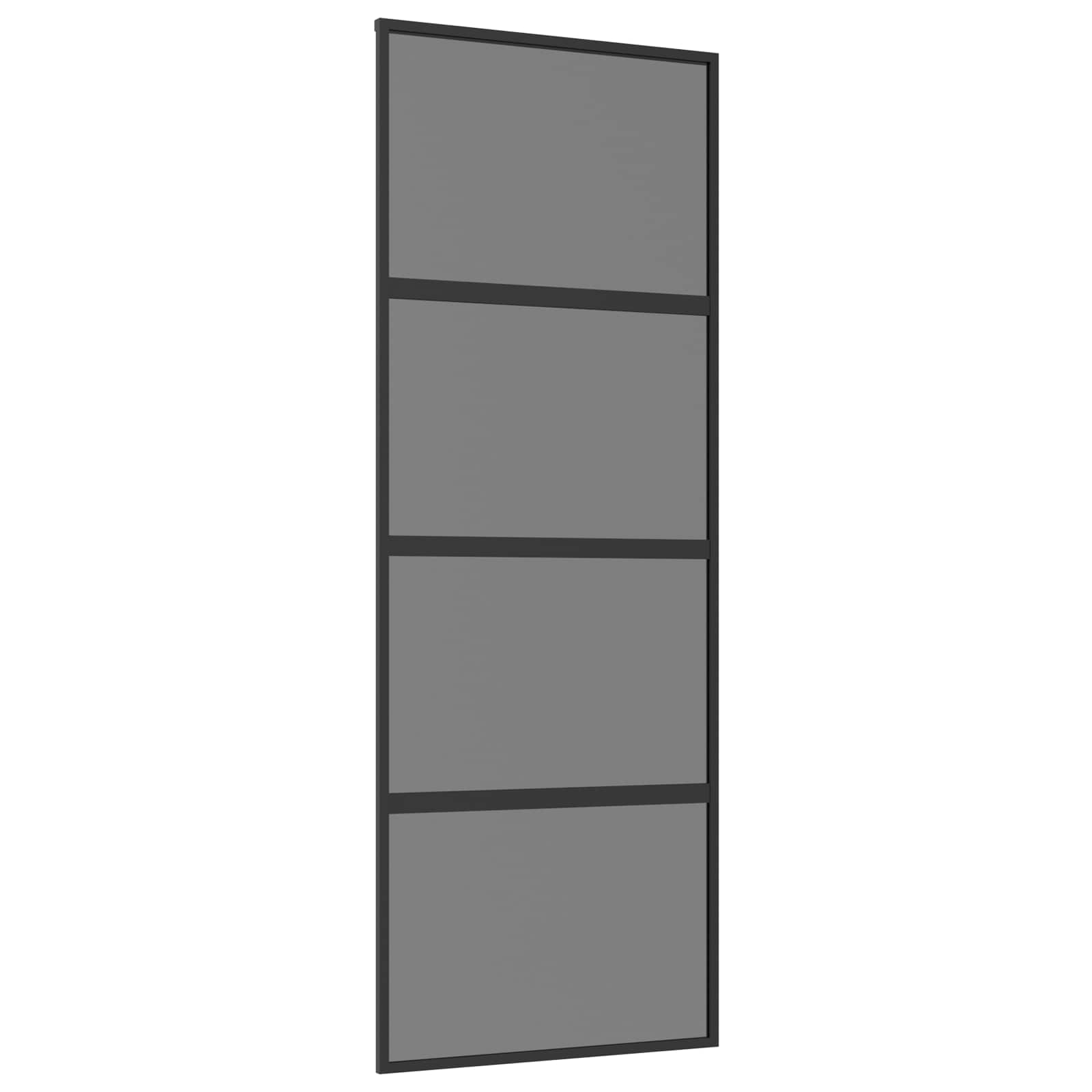 Συρόμενη Πόρτα 76 x 205 cm Θρυμματισμένο Γυαλί και Αλουμίνιο