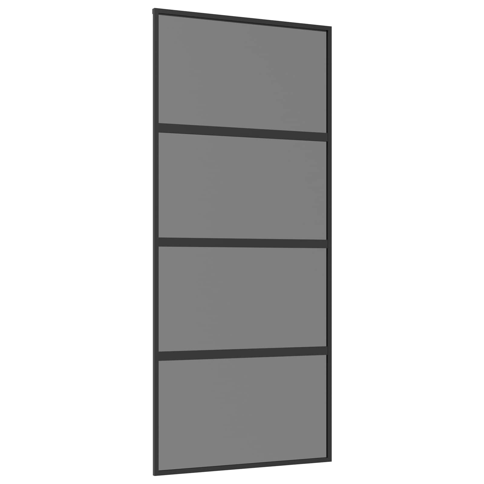 Συρόμενη Πόρτα 90 x 205 cm Θρυμματισμένο Γυαλί και Αλουμίνιο