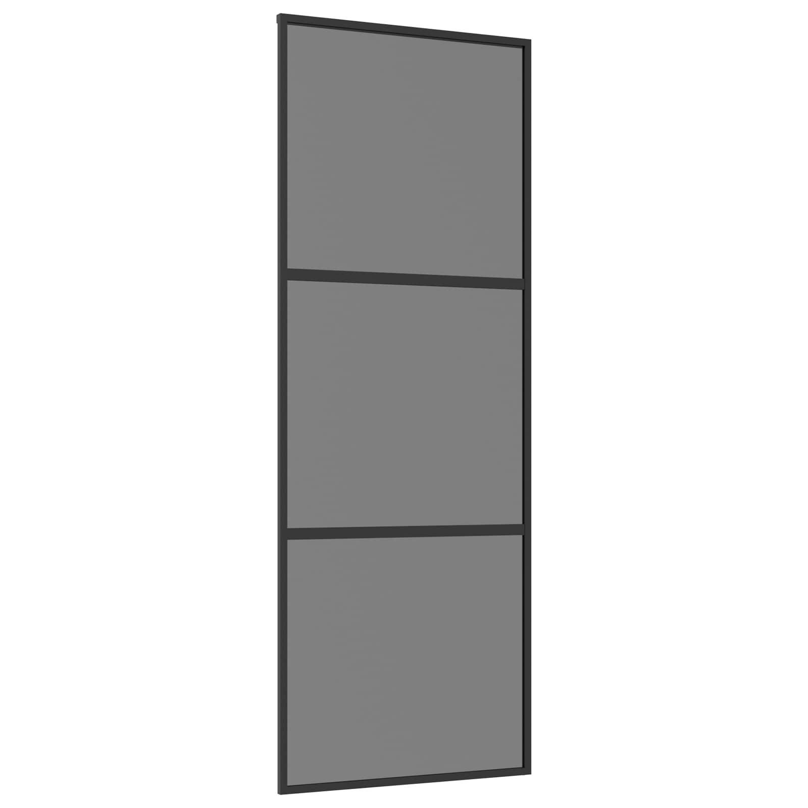 Συρόμενη Πόρτα 76 x 205 cm Θρυμματισμένο Γυαλί και Αλουμίνιο - Pakobazaar