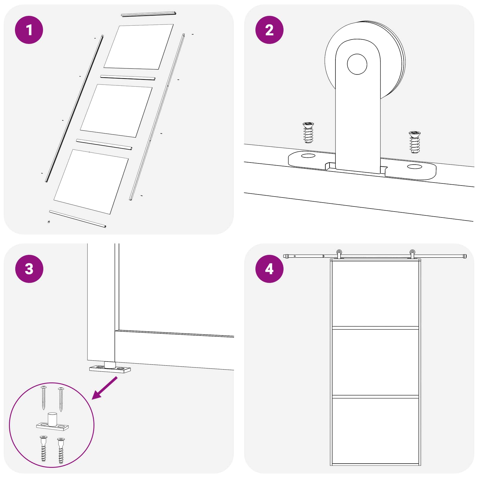 Συρόμενη Πόρτα 102 x 205 cm Θρυμματισμένο Γυαλί και Αλουμίνιο - Pakobazaar
