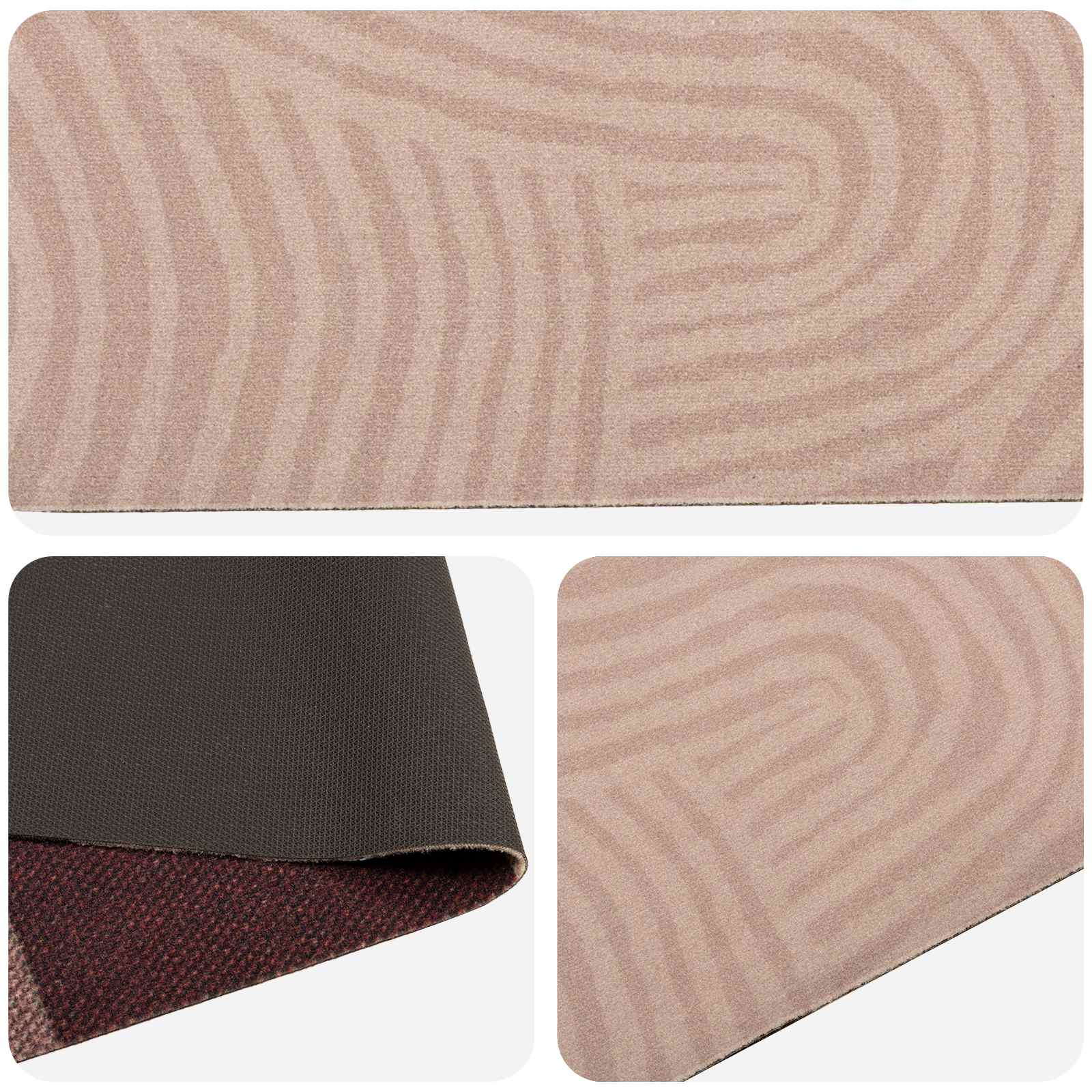 Χαλί Κουζίνας γκρι-καφέ σκανδιναβικό 180 x 60 cm - Pakobazaar