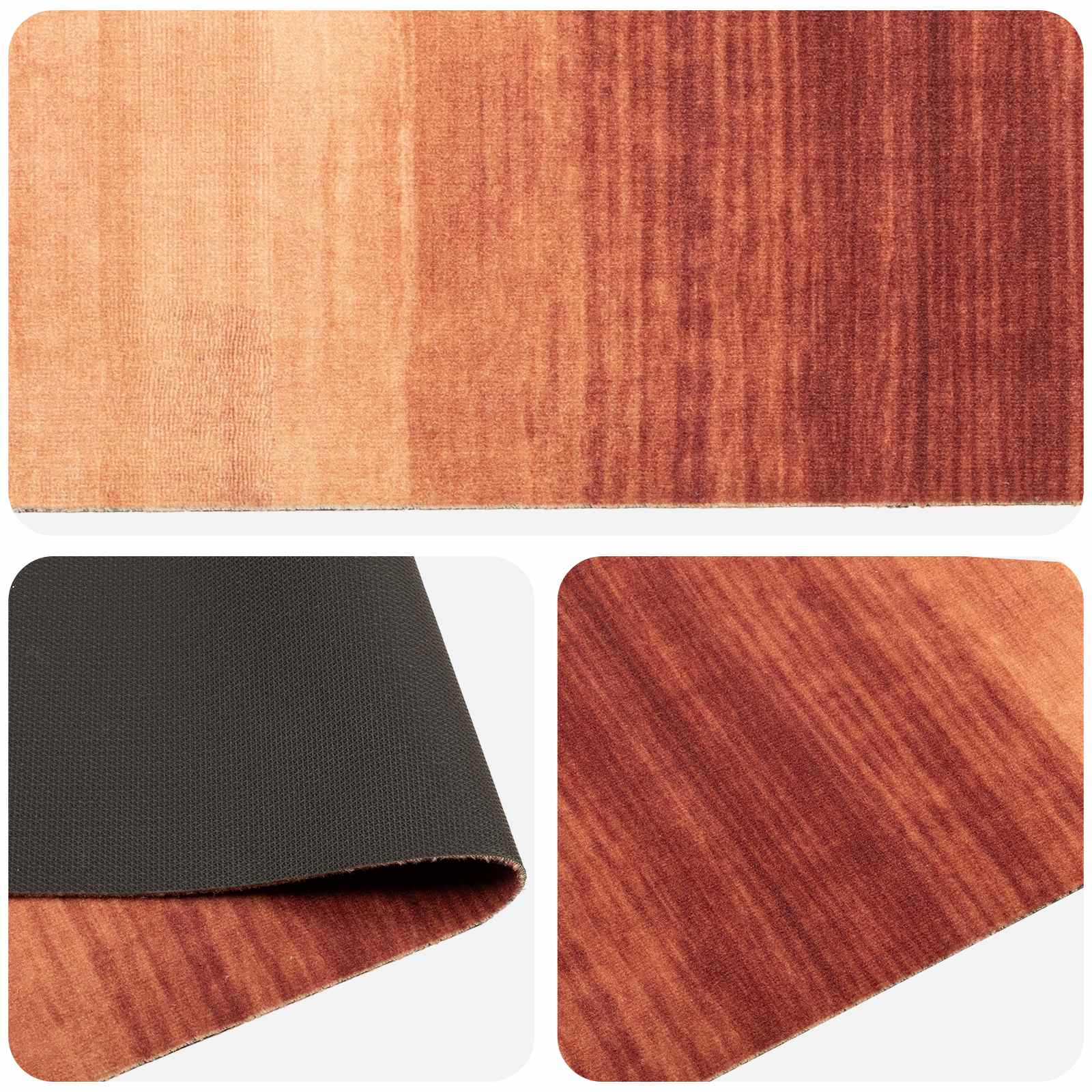 Χαλί Κουζίνας πορτοκαλί απόχρωση 180 x 60 cm 100% Πολυαμίδιο