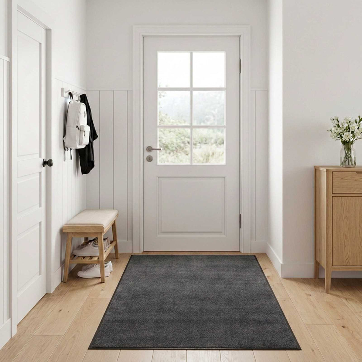 Χαλάκι Εξώπορτας Ανοιχτό γκρι 180 x 120 cm 100% Πολυαμίδιο