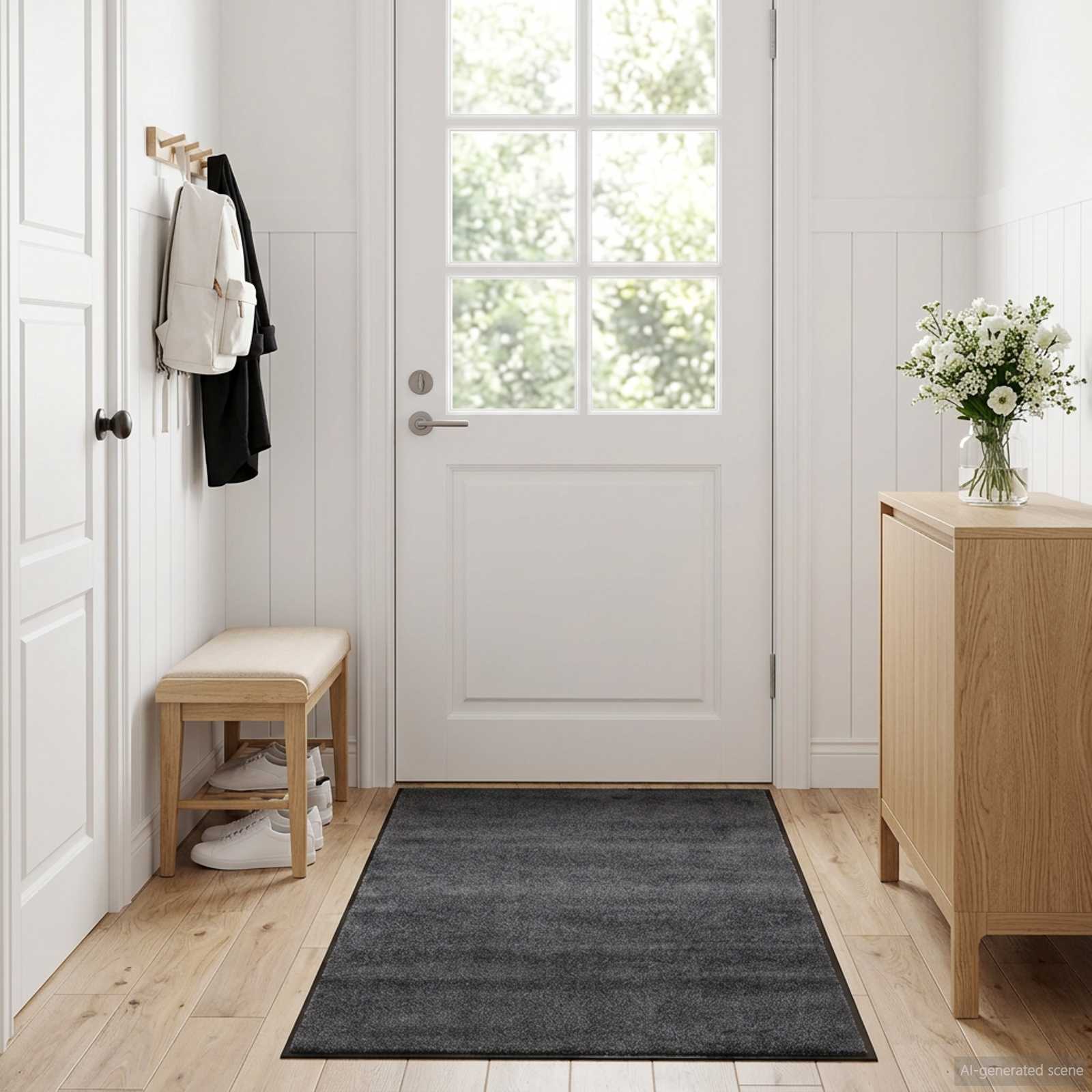 Χαλάκι Εξώπορτας Ανοιχτό γκρι 350 x 120 cm 100% Πολυαμίδιο - Pakobazaar