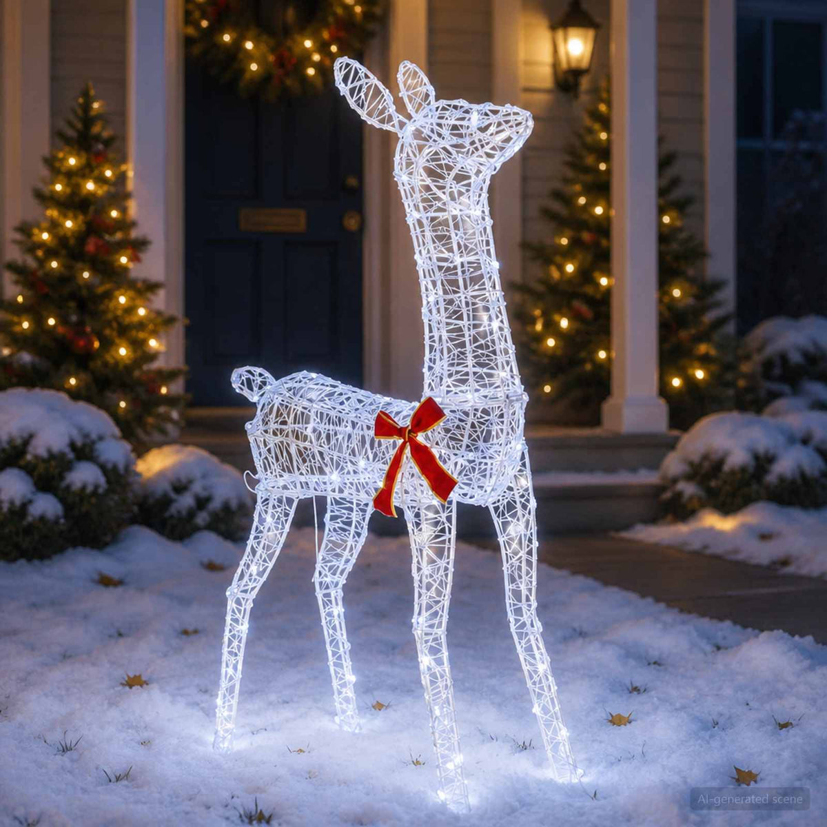3D Γιορτινός Ρούντολφ LOVIISA 110 LED Ψυχρό λευκό