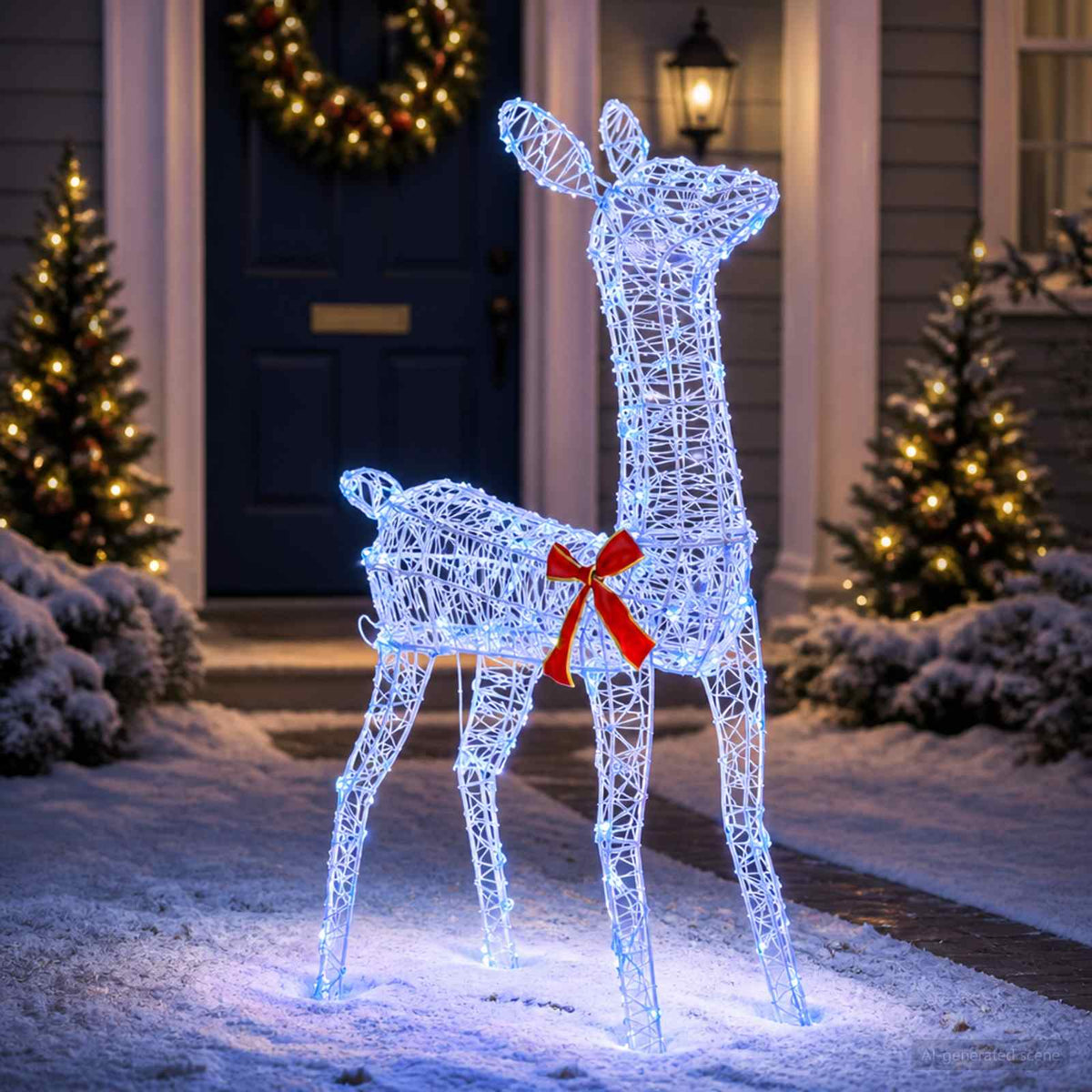 3D Γιορτινός Ρούντολφ LOVIISA 110 LED Μπλε 70 x 26 x 100 cm - Pakobazaar