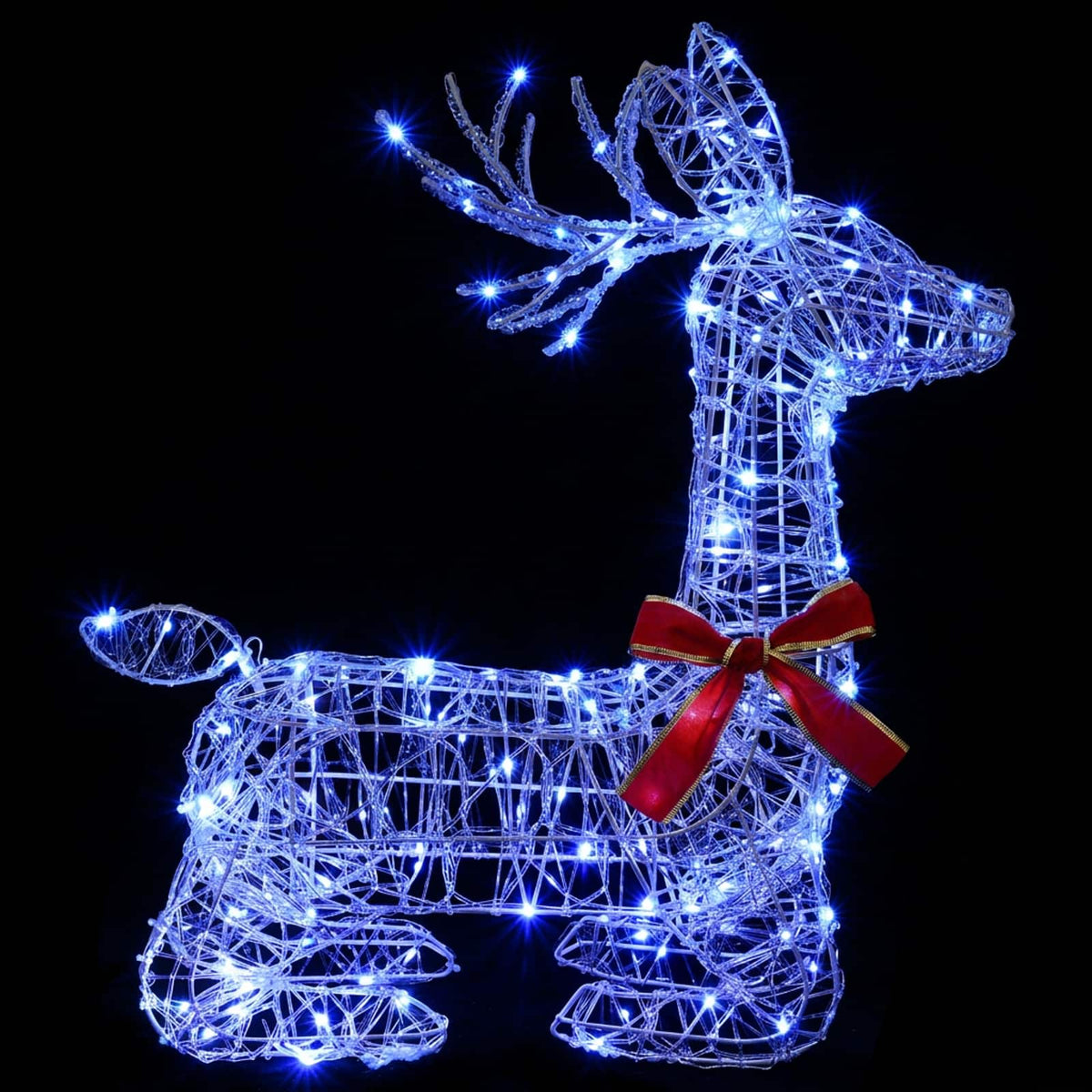 3D Γιορτινός Ρούντολφ LOVIISA 140 LED Μπλε 55 x 22 x 63 cm