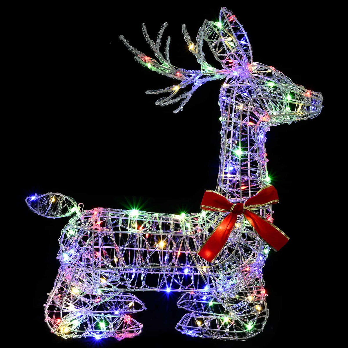 3D Γιορτινός Ρούντολφ LOVIISA 140 LED Πολύχρωμο 55 x 22 x 63 cm - Pakobazaar