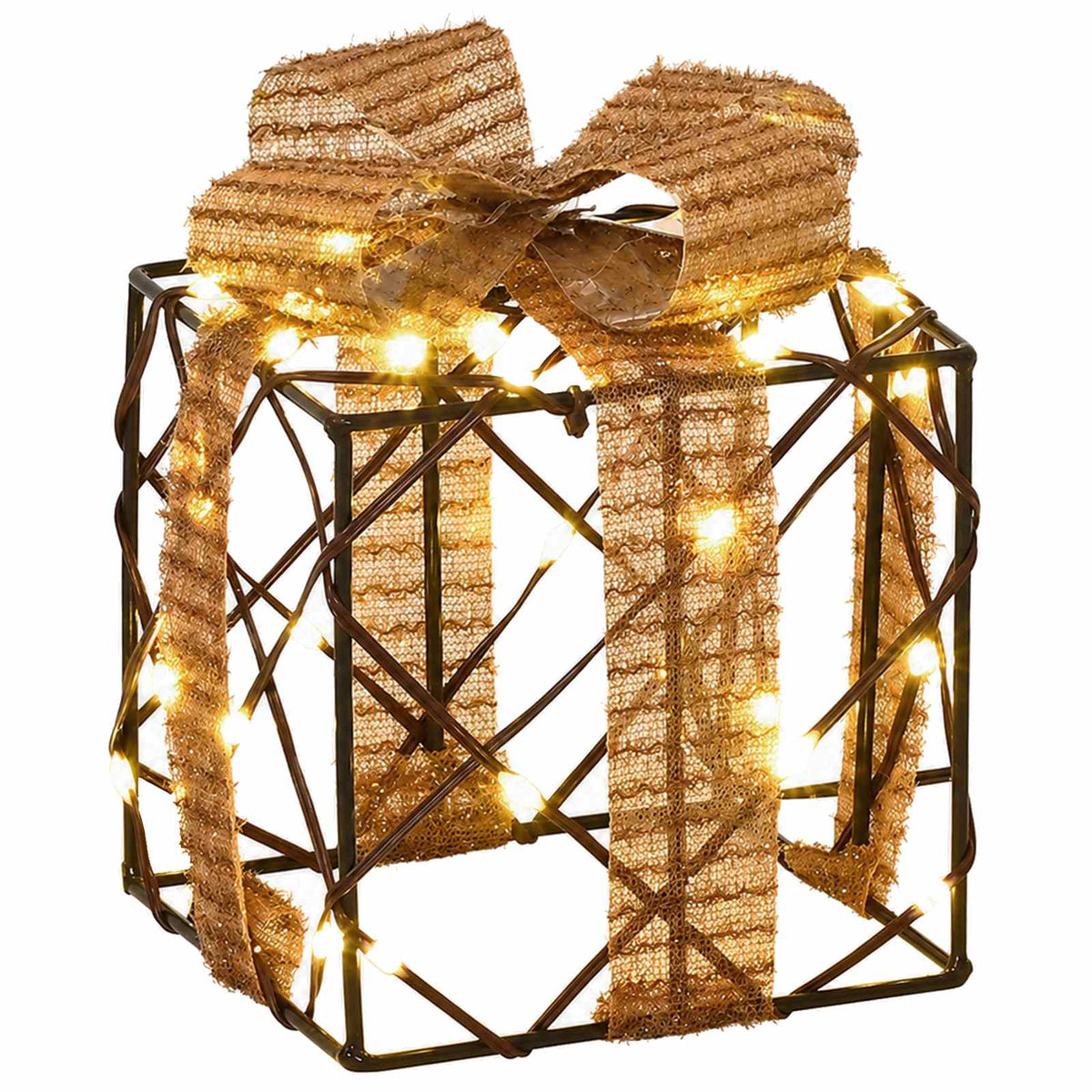 Φωτιζόμενο Χριστουγεννιάτικο Δώρο 3 τμχ. 150 LED Θερμό λευκό