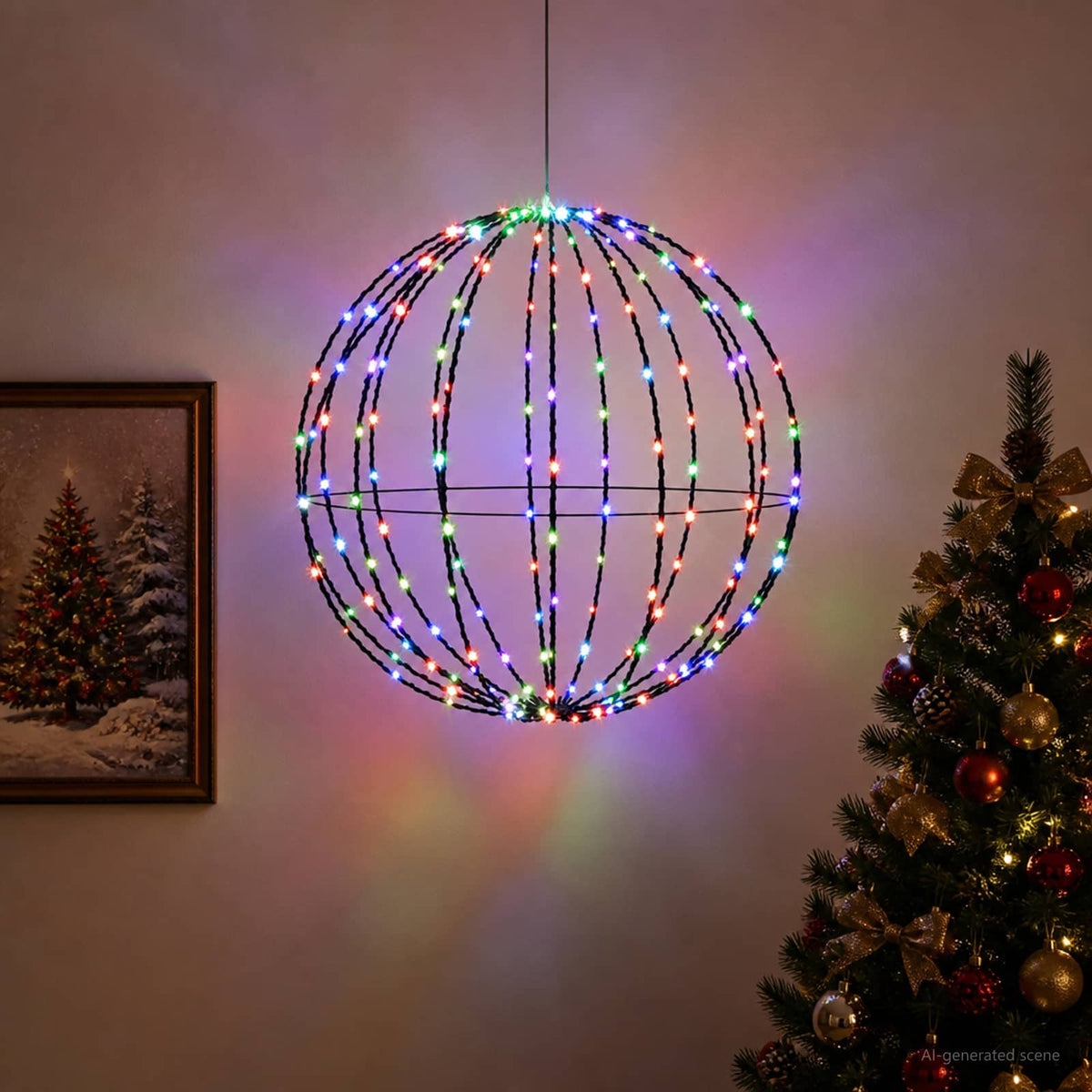 Χριστουγεννιάτικη Φινάλε Φωτιστικό 96 LED RGB - Pakobazaar