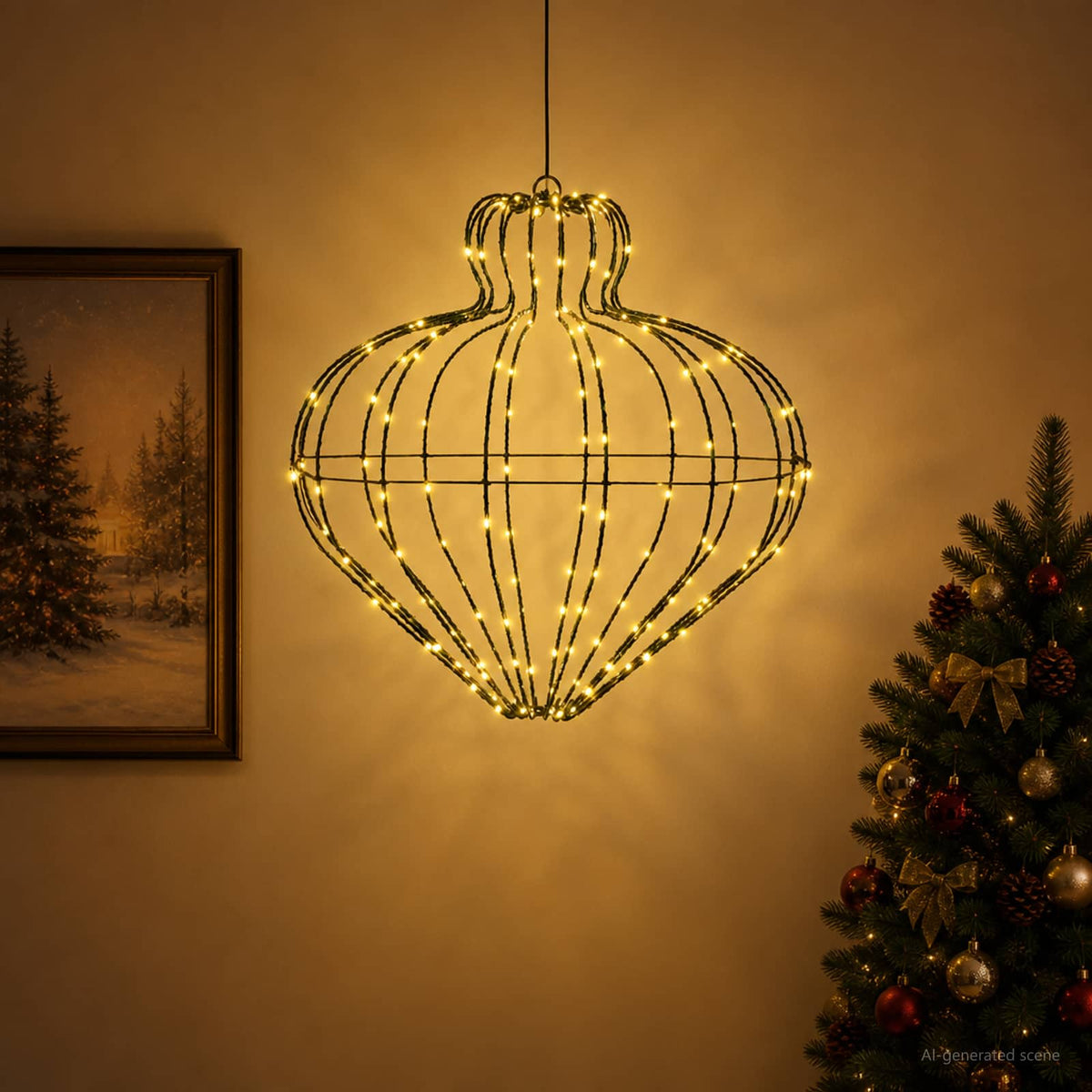 Χριστουγεννιάτικη Φινάλε Φωτιστικό 192 LED Θερμό λευκό - Pakobazaar