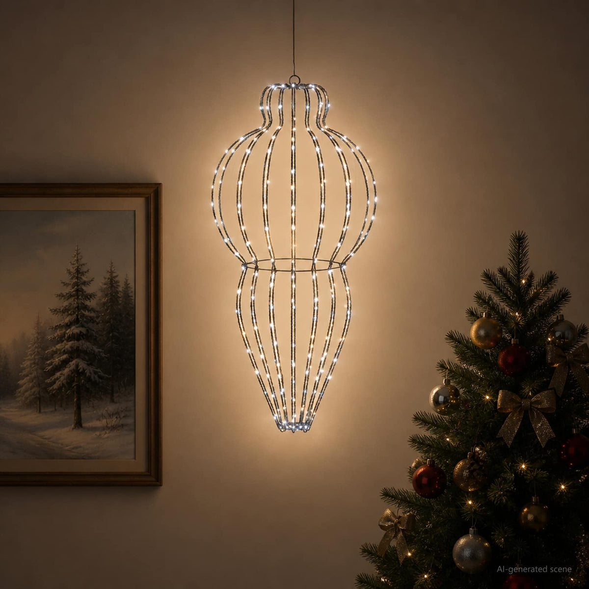 Χριστουγεννιάτικη Φινάλε Φωτιστικό 320 LED Ψυχρό λευκό - Pakobazaar