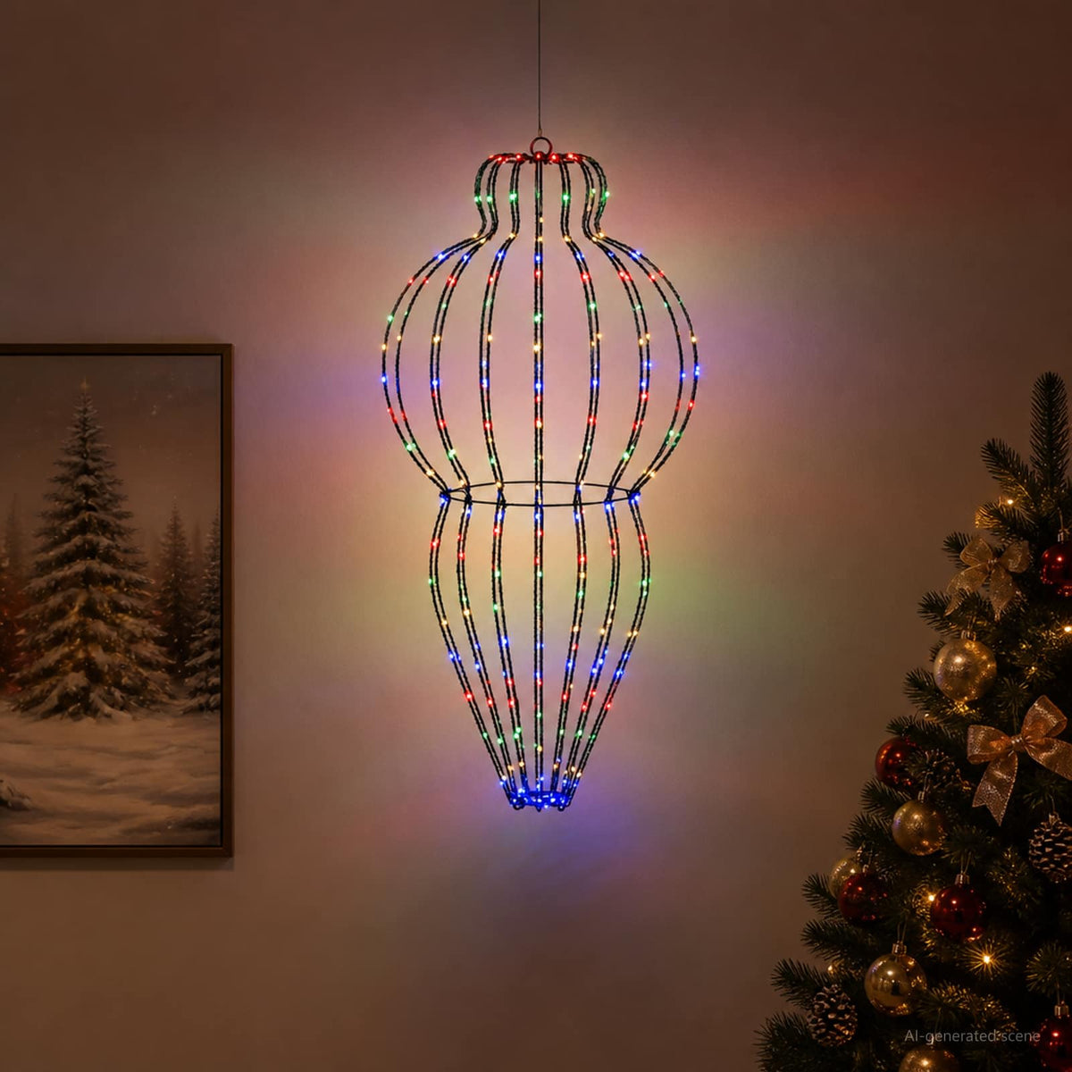 Χριστουγεννιάτικη Φινάλε Φωτιστικό 320 LED Πολύχρωμο - Pakobazaar