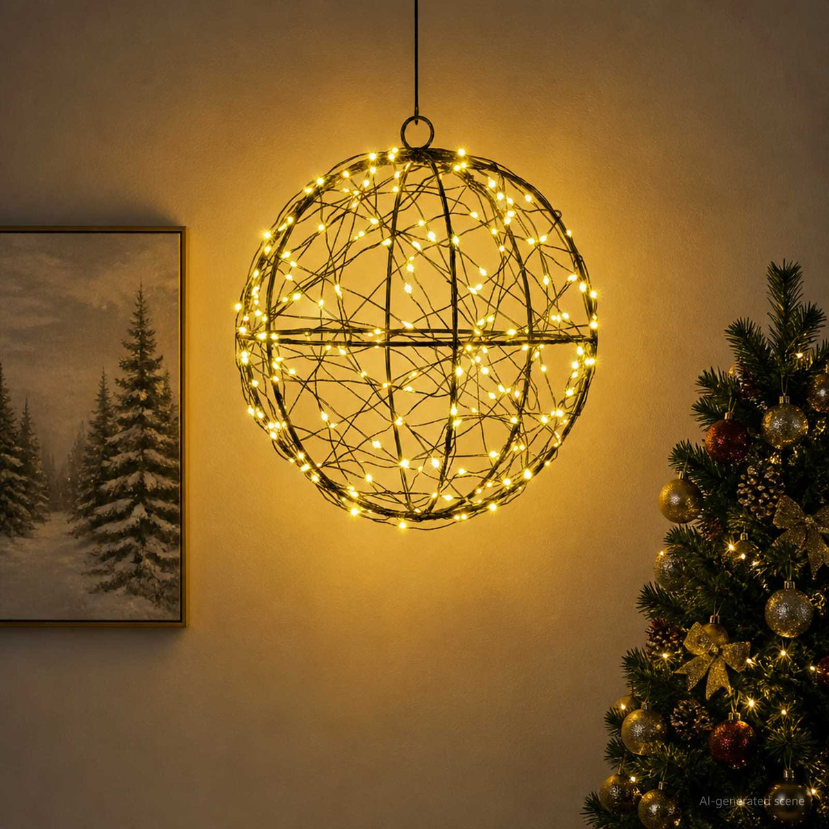 Χριστουγεννιάτικη Φινάλε Φωτιστικό 200 LED Θερμό λευκό
