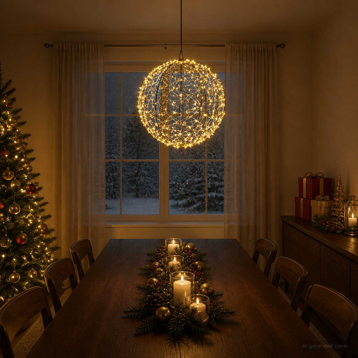 Χριστουγεννιάτικη Φινάλε Φωτιστικό 750 LED Θερμό λευκό