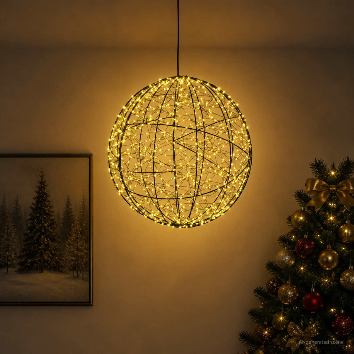 Χριστουγεννιάτικη Φινάλε Φωτιστικό 950 LED Θερμό λευκό