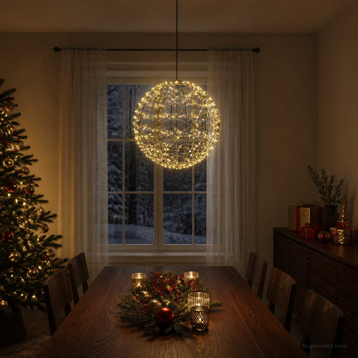 Χριστουγεννιάτικη Φινάλε Φωτιστικό 950 LED Θερμό λευκό