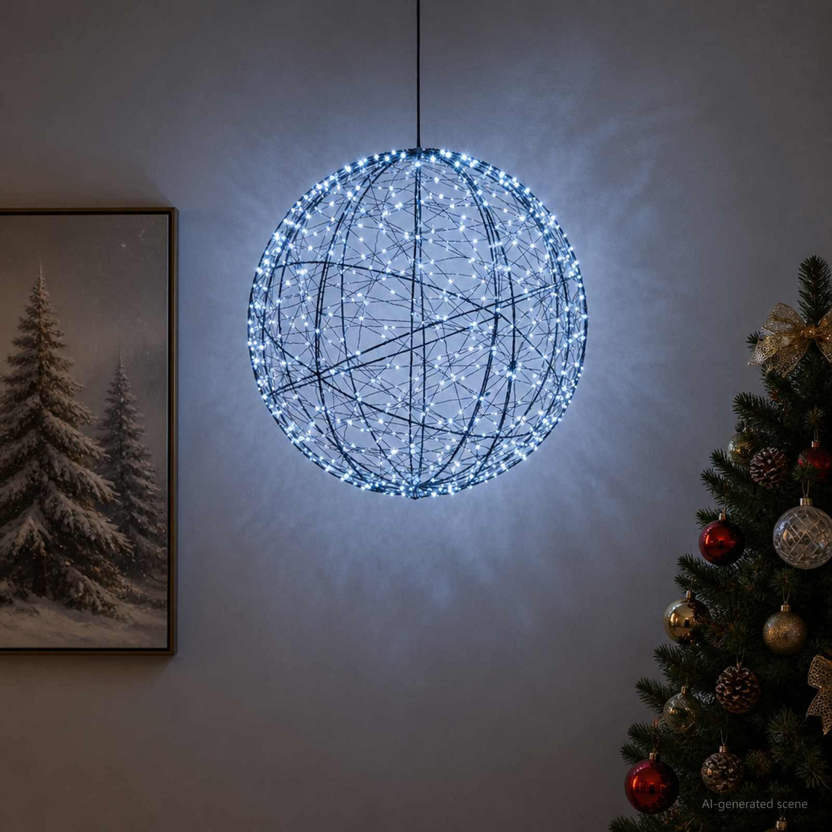 Χριστουγεννιάτικη Φινάλε Φωτιστικό 500 LED Ψυχρό λευκό - Pakobazaar