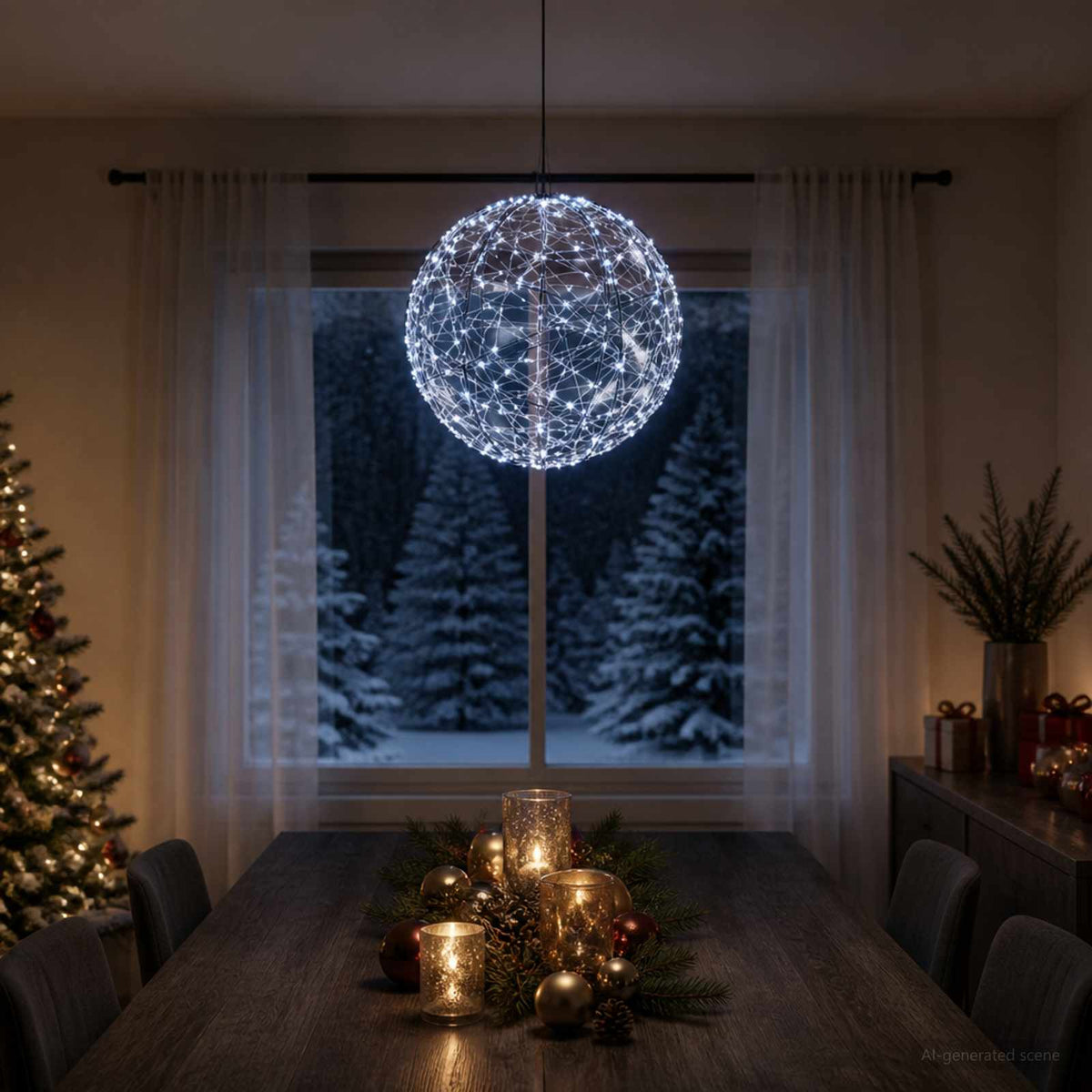 Χριστουγεννιάτικη Φινάλε Φωτιστικό 500 LED Ψυχρό λευκό - Pakobazaar