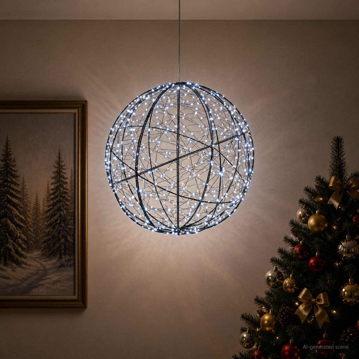 Χριστουγεννιάτικη Φινάλε Φωτιστικό 750 LED Ψυχρό λευκό