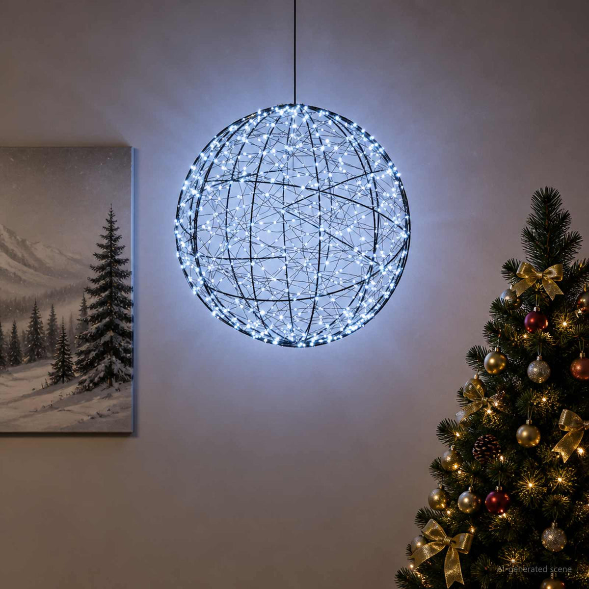 Χριστουγεννιάτικη Φινάλε Φωτιστικό 950 LED Ψυχρό λευκό