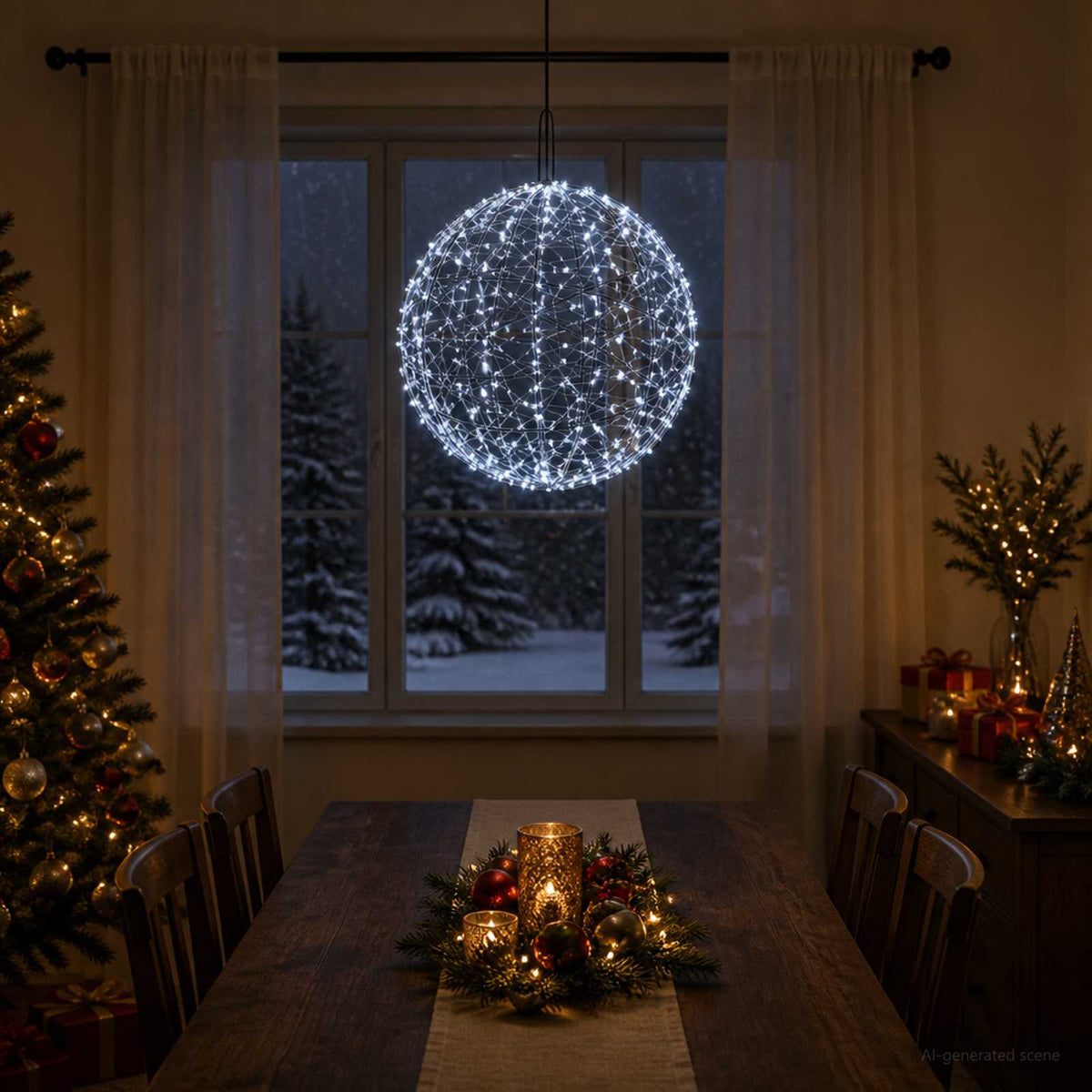 Χριστουγεννιάτικη Φινάλε Φωτιστικό 950 LED Ψυχρό λευκό