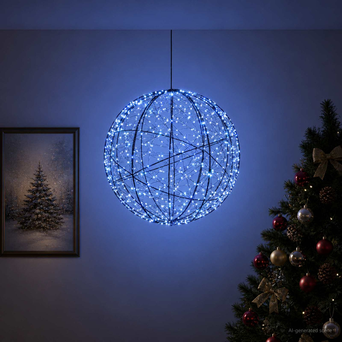 Χριστουγεννιάτικη Φινάλε Φωτιστικό 500 LED Μπλε Ø 40 x 42 cm