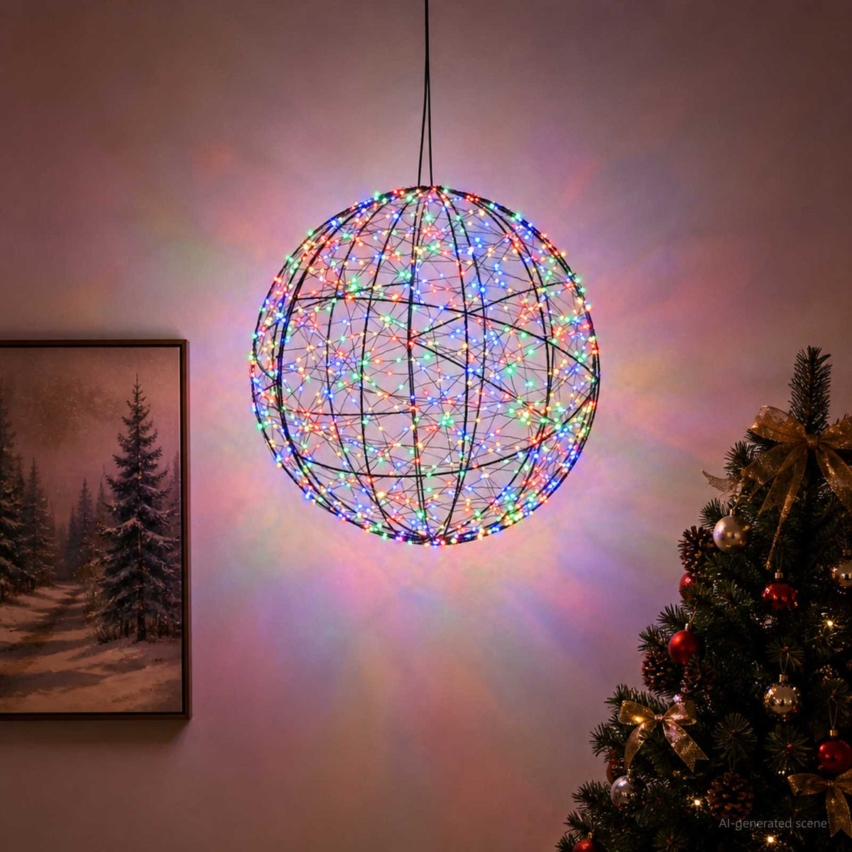 Χριστουγεννιάτικη Φινάλε Φωτιστικό 950 LED Πολύχρωμο - Pakobazaar