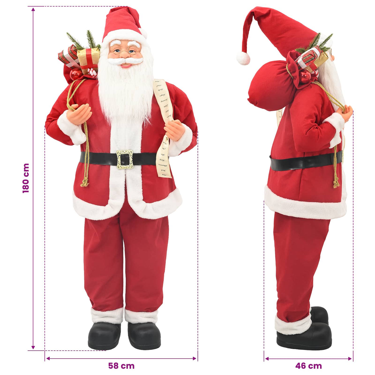 Φιγούρα Άγιος Βασίλης Κόκκινο 180 cm Πολυεστέρας