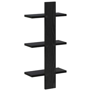 Ράφι Τοίχου Μαύρη Δρυς 30 x 13.5 x 64.5 cm Επεξεργασμένο Ξύλο - Pakobazaar