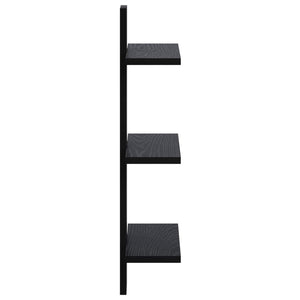 Ράφι Τοίχου Μαύρη Δρυς 30 x 13.5 x 64.5 cm Επεξεργασμένο Ξύλο