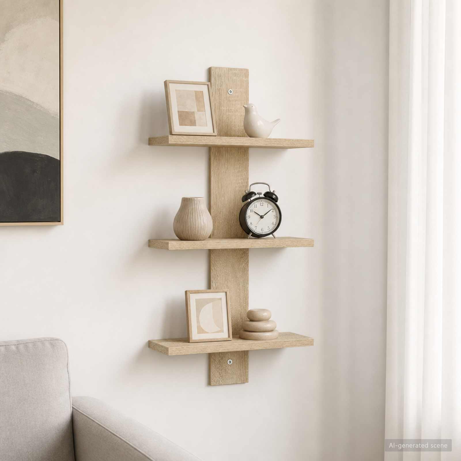 Ράφι Τοίχου Sonoma Δρυς 30 x 13.5 x 64.5 cm Επεξεργασμένο Ξύλο - Pakobazaar