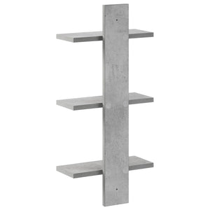 Ράφι Τοίχου Γκρι Σκυροδέματος 30 x 13,5 x 64,5 cm - Pakobazaar