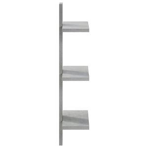 Ράφι Τοίχου Γκρι Σκυροδέματος 30 x 13,5 x 64,5 cm