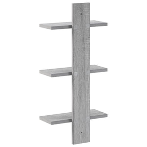 Ράφι Τοίχου Γκρι Sonoma 30 x 13.5 x 64.5 cm Επεξεργασμένο Ξύλο - Pakobazaar