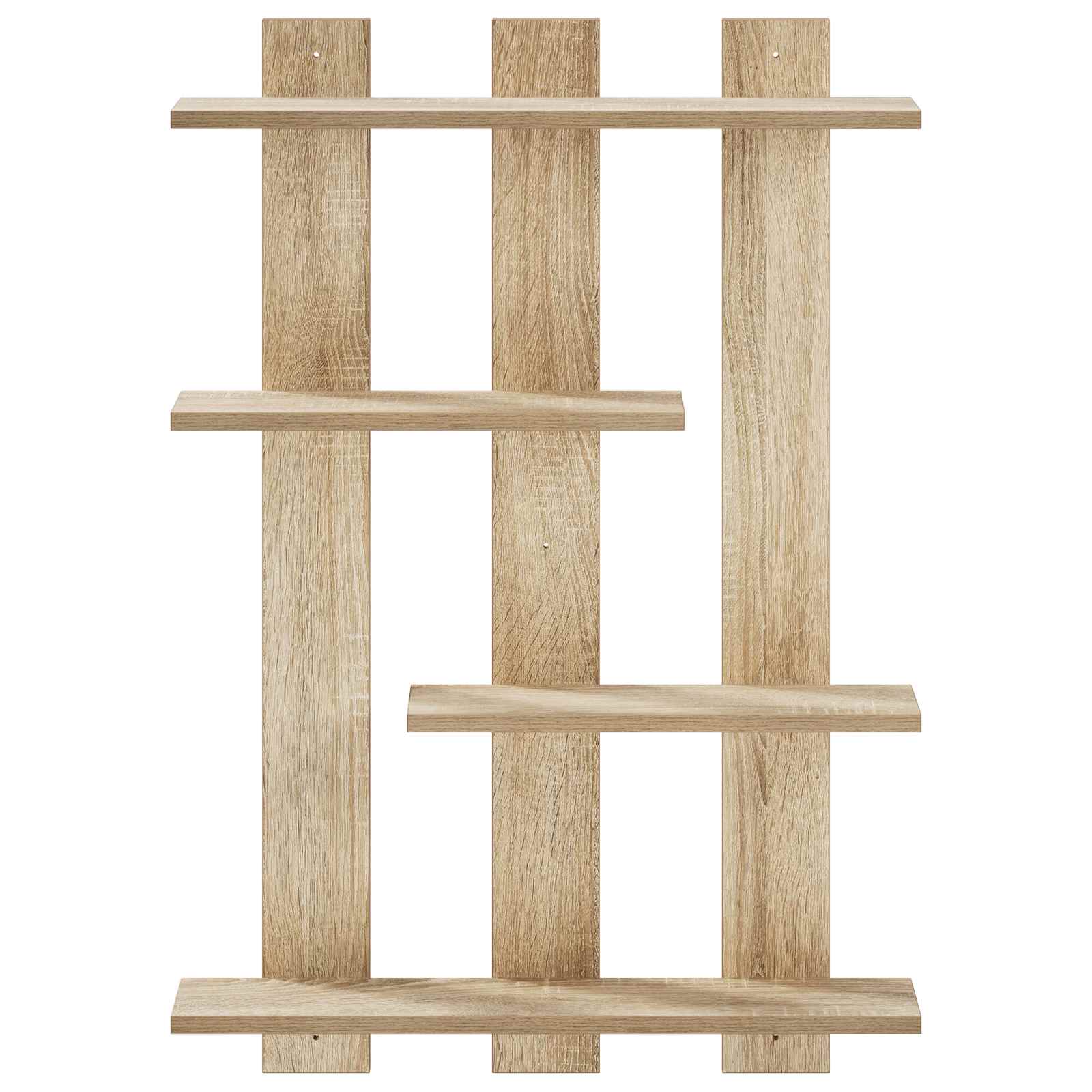 Ράφι Τοίχου Sonoma Δρυς 61 x 13,5 x 88 εκ Επεξεργασμένο Ξύλο
