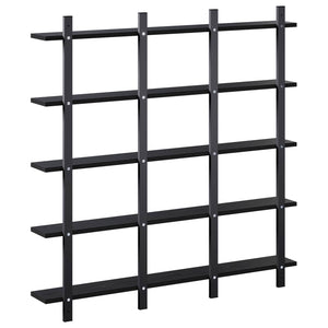 Ράφι Τοίχου Μαύρη Δρυς 102 x 13.5 x 102 cm Επεξεργασμένο Ξύλο