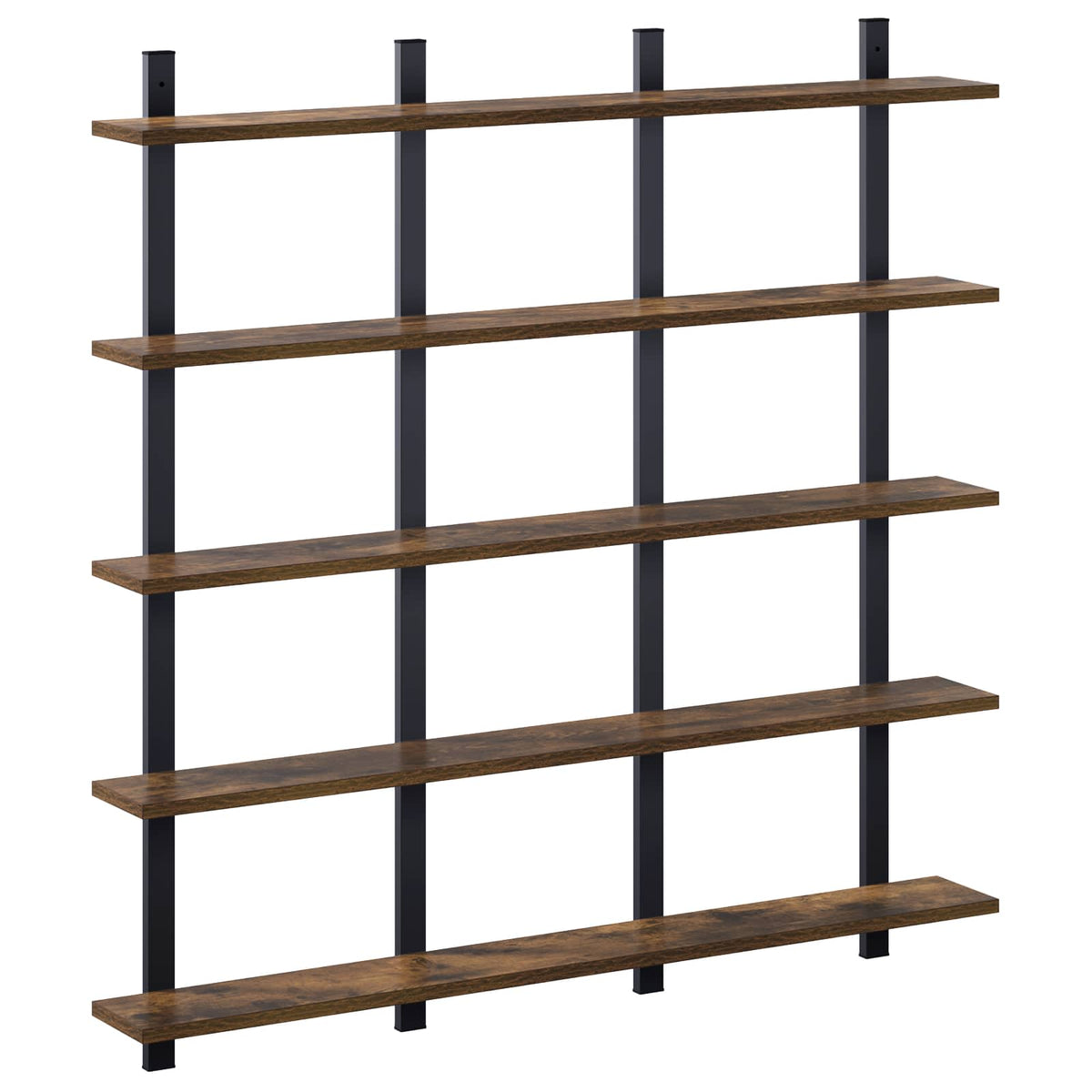 Ράφι Τοίχου Καπνισμένο Ξύλο Δρυός 102 x 13.5 x 102 cm - Pakobazaar