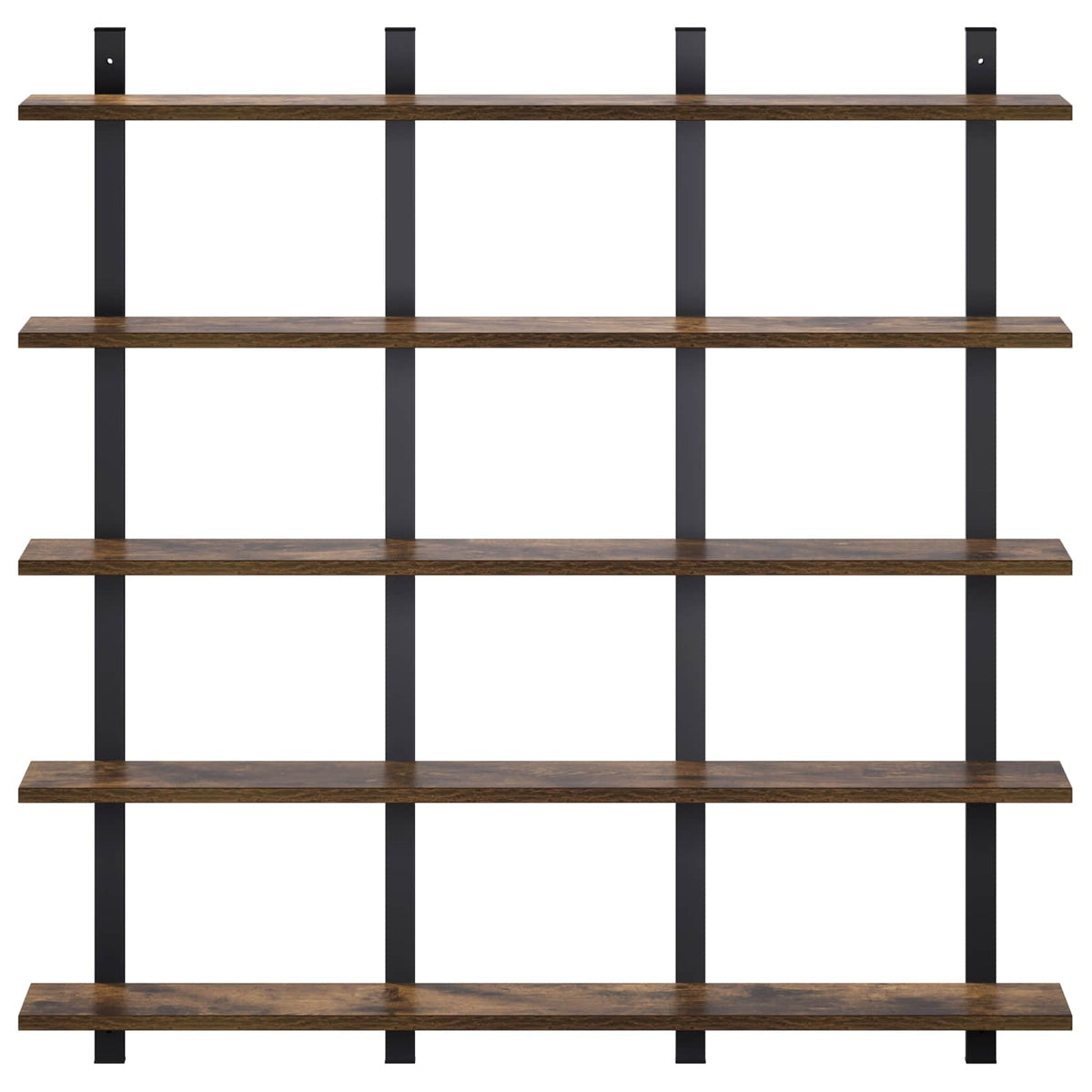 Ράφι Τοίχου Καπνισμένο Ξύλο Δρυός 102 x 13.5 x 102 cm - Pakobazaar