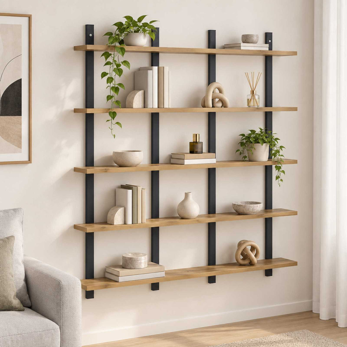 Ράφι Τοίχου Artisan Δρυς 102 x 13.5 x 102 cm Επεξεργασμένο Ξύλο - Pakobazaar