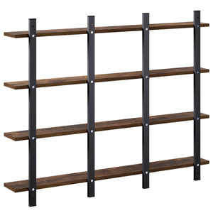 Ράφι Τοίχου Καπνισμένο Ξύλο Δρυός 102 x 13.5 x 80 cm - Pakobazaar