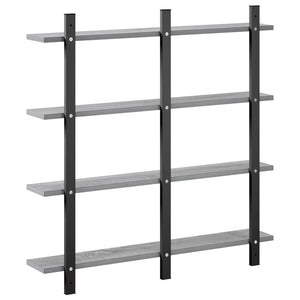Ράφι Τοίχου Γκρι Sonoma 79,5 x 13,5 x 80 cm Επεξεργασμένο Ξύλο - Pakobazaar