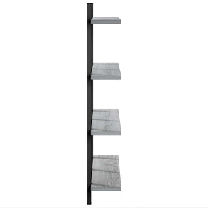 Ράφι Τοίχου Γκρι Sonoma 79,5 x 13,5 x 80 cm Επεξεργασμένο Ξύλο - Pakobazaar