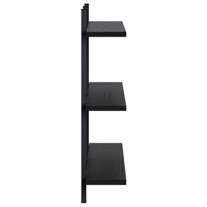 Ράφι Τοίχου Μαύρη Δρυς 79.5 x 13.5 x 58 cm Επεξεργασμένο Ξύλο - Pakobazaar