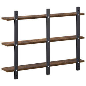 Ράφι Τοίχου Καπνισμένο Ξύλο Δρυός 79.5 x 13.5 x 58 cm - Pakobazaar