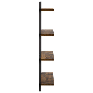 Ράφι Τοίχου Καπνισμένο Ξύλο Δρυός 60.5 x 13.5 x 80.5 cm - Pakobazaar