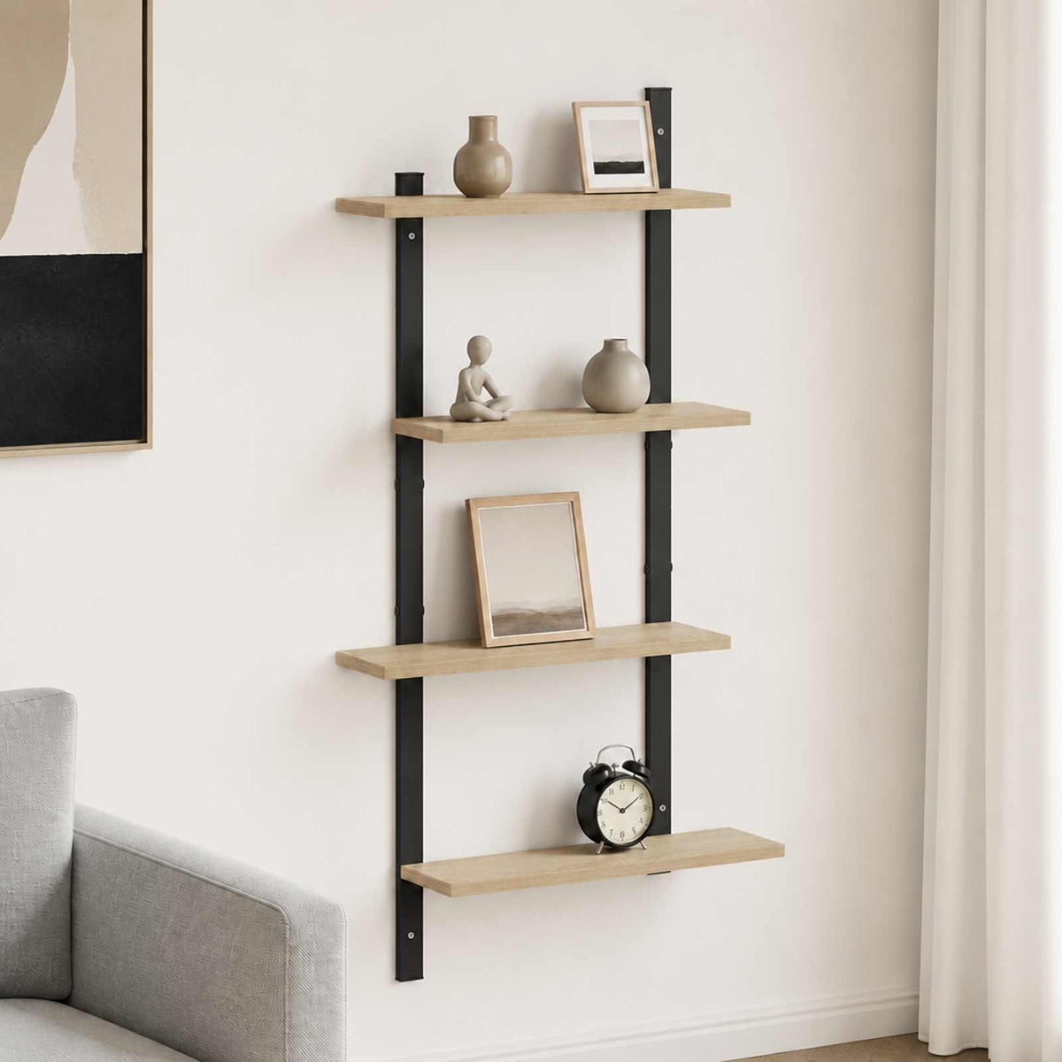 Ράφι Τοίχου Sonoma Δρυς 61 x 13,5 x 105,5 cm Επεξεργασμένο Ξύλο