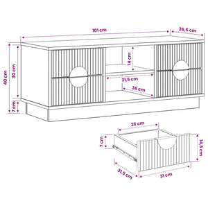 Ντουλάπι TV VENRAY 101 x 36,5 x 40 cm Μαύρο