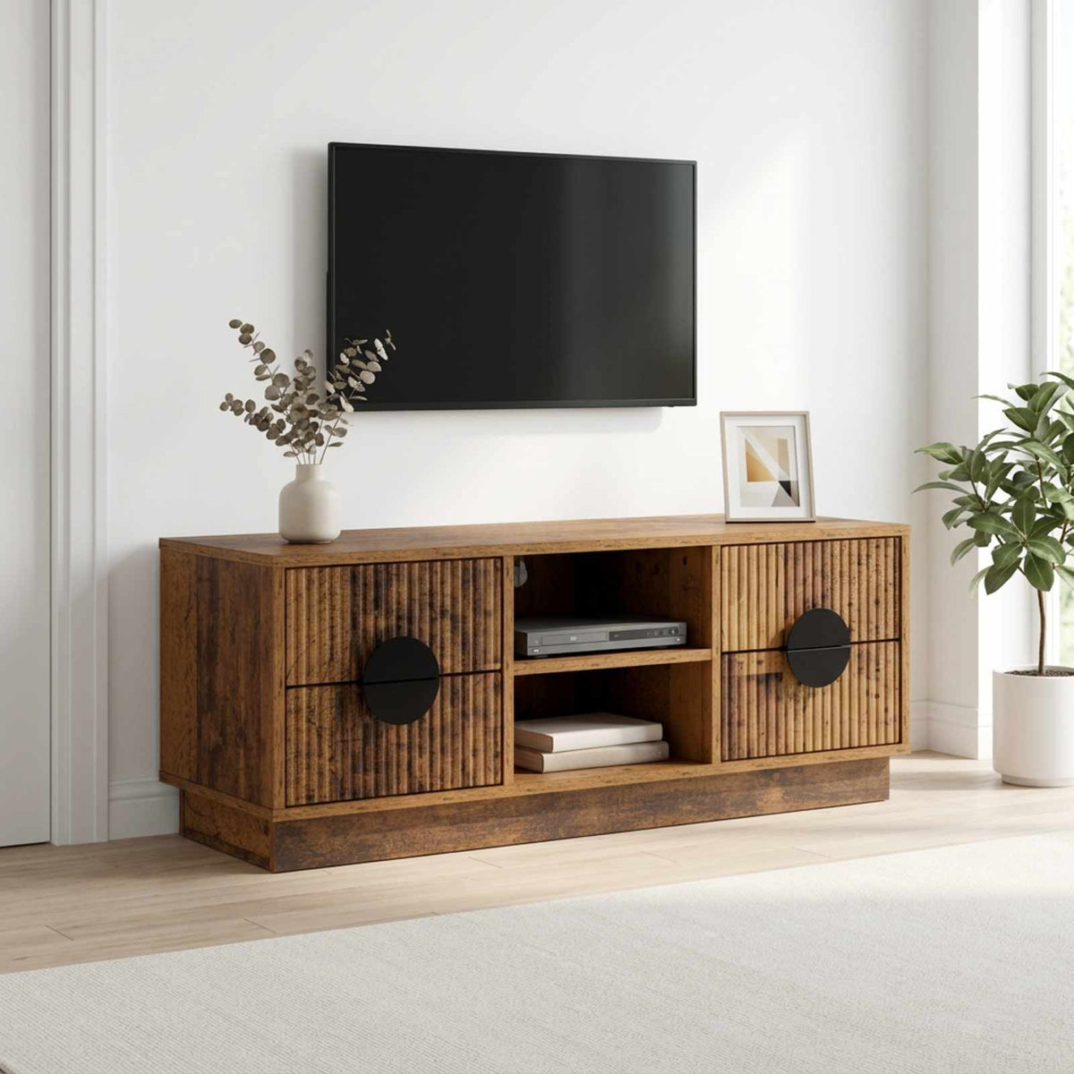 Ντουλάπι TV VENRAY 101 x 36,5 x 40 cm Παλαιωμένο ξύλο - Pakobazaar