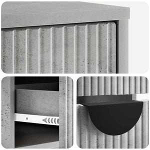 Ντουλάπι TV VENRAY 137,5 x 33 x 40 cm Γκρι Σκυροδέματος